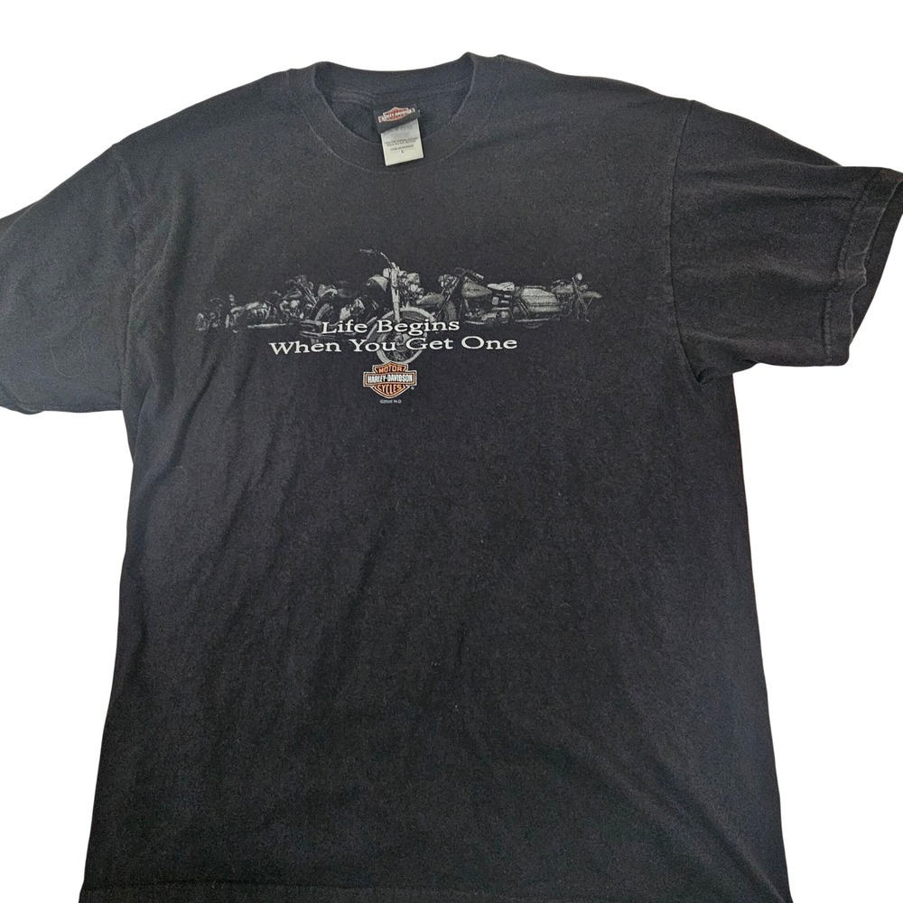 Harley-Davidson Greensboro NC T-Shirt Mens Large Black 2006 Graphic Tee USA Made